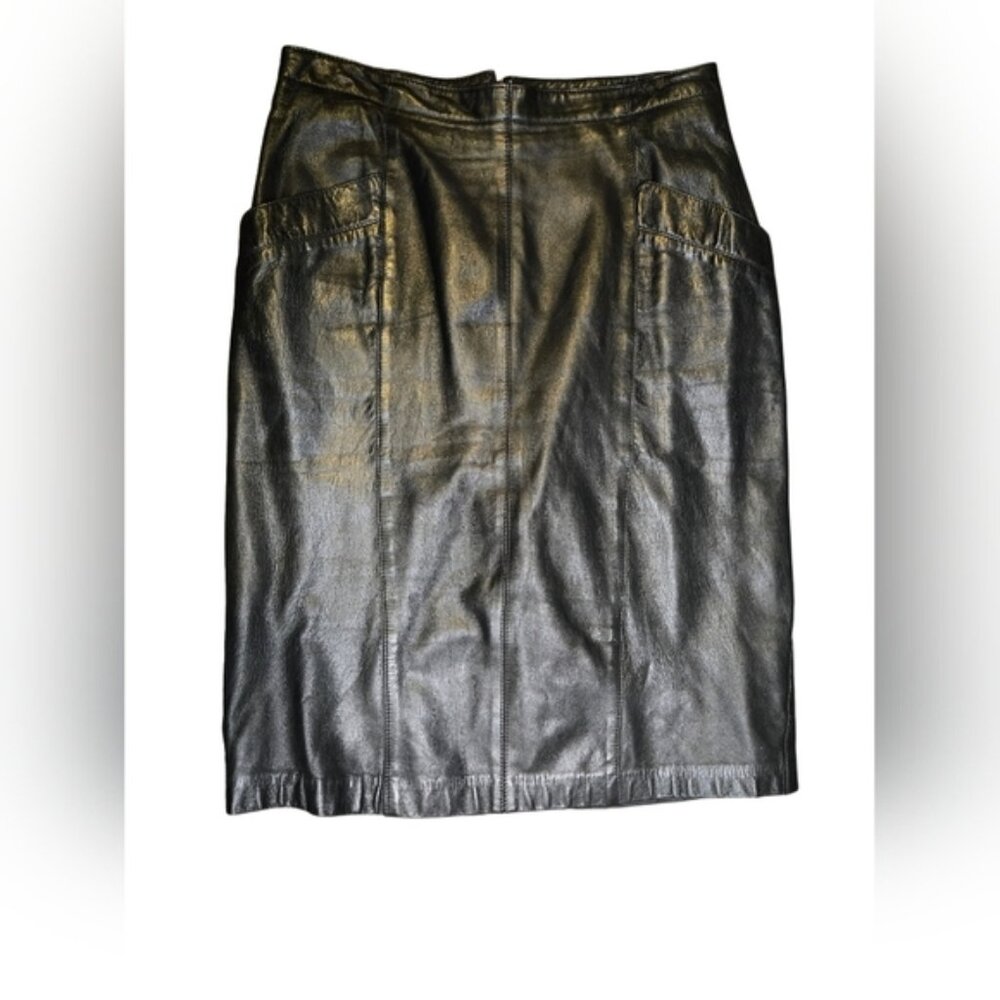 Vintage Y2K Castlecore Sexy Western Dark Fairy Goth  Buttery Soft Leather Skirt